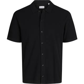 Jack & Jones Emil Knit Structure Shirt SS Black
