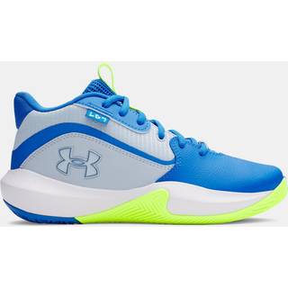 Under Armour Lockdown 7 Grade School Basketball Shoes Blue Calm / Blue Atlantis / Metallic Blue Calm 36