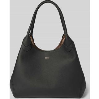 Tote bag i kornet læder med logobogstaver