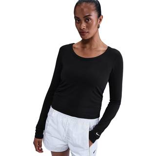 Maskinstrikket Nike Chill-trøje med lange ærmer til kvinder - sort - S (EU 36-38)