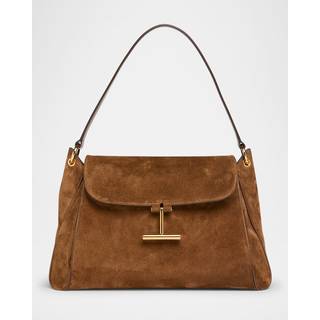 Tom Ford Tara Medium suede shoulder bag - brown - One Size
