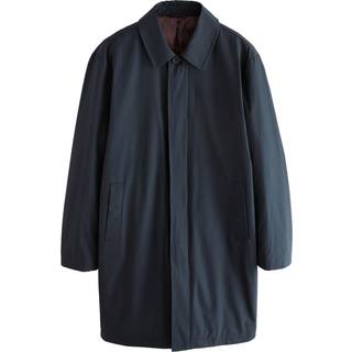 Next Blue Navy Shower Resistant Padded Trench Coat