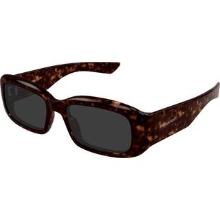 SAINT LAURENT Unisex SL 809 002 Solbriller Acetat Havana Grå Firkantet