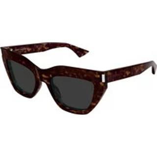 SAINT LAURENT Kvinde SL 759 002 Solbriller Acetat Havana Grå Cat Eye