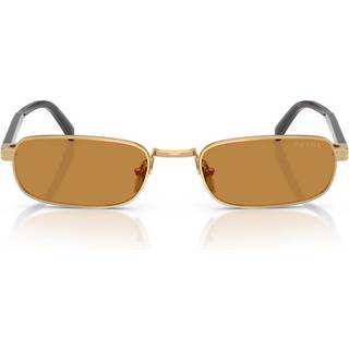 Prada Mand PR B54S 5AK50P Solbriller Metal Guld Brun Firkantet Normal