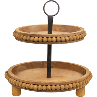 Overstock Natural Wood Beaded to-lags bakke