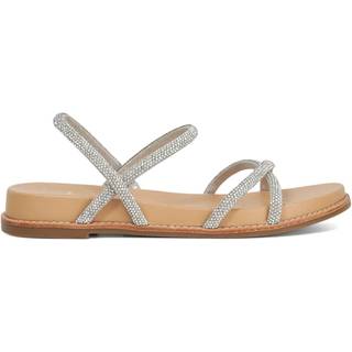 Dune London Dune London Silver Levia Diamonte Upper Strap Sandals