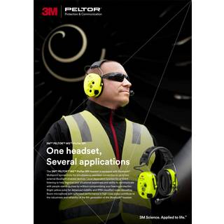 3M PELTOR WS ProTac XPI niveauafhængigt Bluetooth høreværn, 31 dB, gul, nakkebøjle, FLX2, MT15H7BWS6-111