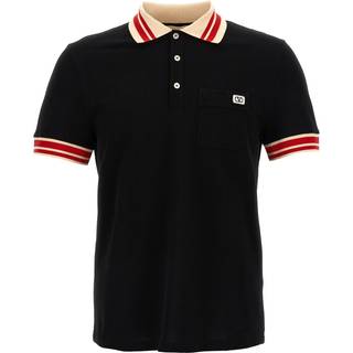 Valentino VLogo cotton piquÃ© polo shirt - black - EU 48
