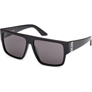 GCDS Unisex GD0063 01A Solbriller Acetat Sort Røg Geometrisk Normal