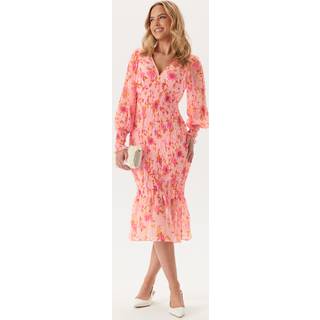 Vmflora Ls V-neck Calf Dress