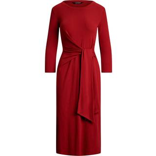 Lauren Ralph Lauren Lauren Ralph Lauren Red Imalah Belted Midi Jersey Dress