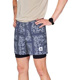 Saysky Paisley 2 In 1 Pace Shorts 5" mmrsh03c1020 Størrelse S