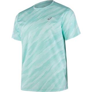 Asics Core All Over Print S/S Top Løbeshirt Herrer størrelse L farve grå