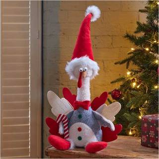 Julekalkun Wishbone Will 64 cm Mellem Blødt Plysdyr Vægtet Tegneserie-Stil Legetøj