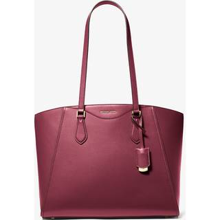 MK Taryn Large Leather Tote Bag - Purple - Michael Kors - ONE SIZE