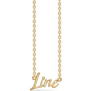 Navnehalskæde i forgyldt sølv - Line