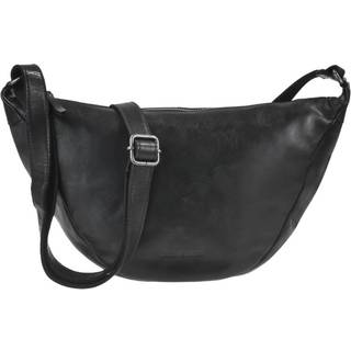 Crossbody Moon Bag Leder "Colombiana" schwarz