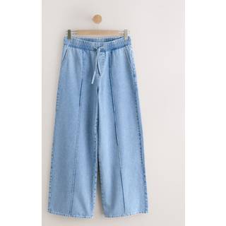 Next Bleach Pintuck Wide Leg Denim Joggers