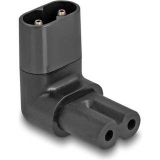 Delock IEC 60320 C8 til C7 strømadapter 90° vinklet, 2,5A