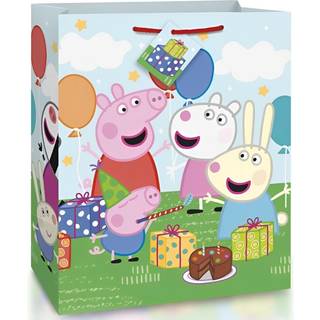 Unik Peppa Pig Large Plastic Gift Bag - (1 t?lling) | Holdbar og genanvendelig perfekt til fester og festligheder
