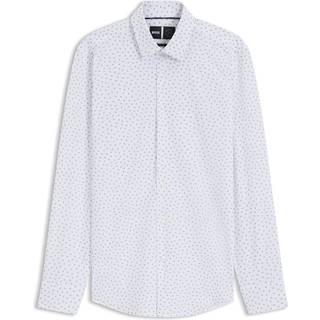 Skjorte med slim fit af jersey med performance-stræk og print