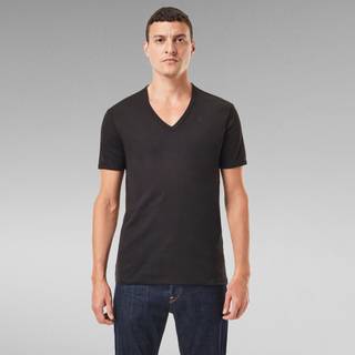 Basic V-Neck T-Shirt 2-Pack - Black - Men