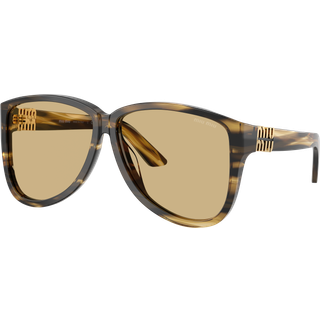 Miu Miu MUA08S 25E1OR 61 Solbriller Kvinder Brun - Striped Loden - 61mm