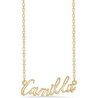 Navnehalskæde i forgyldt sølv - Camilla
