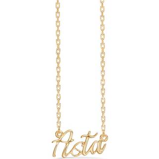 Navnehalskæde i forgyldt sølv - Asta