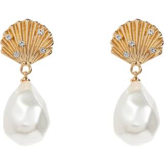 Self-Portrait Embellished drop earrings - gold - One Size