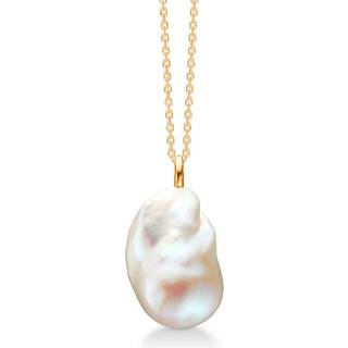 Mads Z Teardrop 14 kt. vedhæng med hvid barok perle