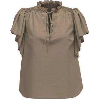 Co'couture Heracc Ss Frill Top Bluse 35703 154-Walnut (XSMALL)