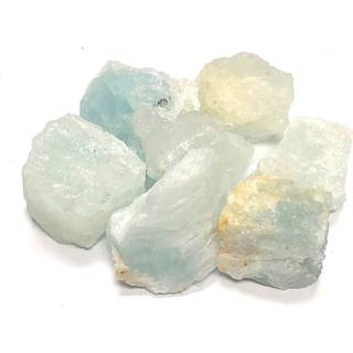 Zentron Crystal Collection: Natural Rough Aquamarine Stones med fløjlspose (1/2 pund)