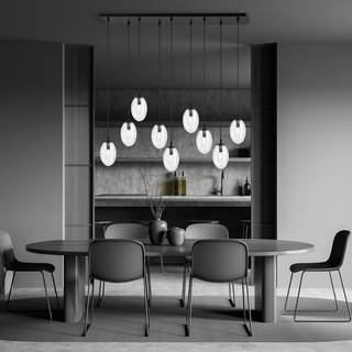 Astral 9 Sort/Transparent pendellampe - Ø12 cm, E14, 230V, uden lyskilde