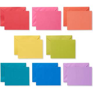 Amerikanske hilsener enkeltpanel tomme kort med konvolutter regnbue farver (200-t?lling)