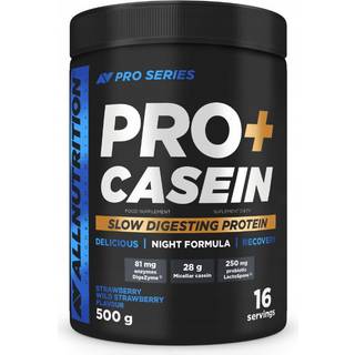 Allnutrition – Pro+Casein Jordbær-Vildjordbær 500g