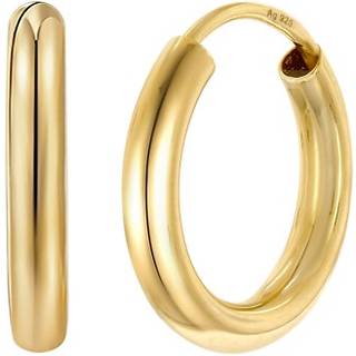 trendor 28175-15 Damen-Ohrringe Creolen 925 Silber Vergoldet Ø 15 mm