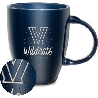 Rico Industries NCAA Villanova Wildcats Sunburst Navy 18oz laser indgraveret keramisk glans krus