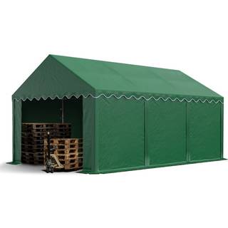 3x6m PVC lagertelt, mørkegrøn - (6145)