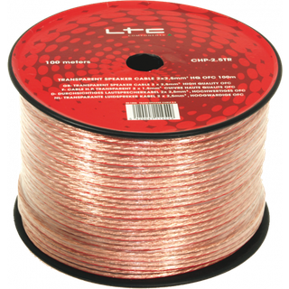 TRANSPARENT SPEAKER CABLE 2 X 2.5MM²