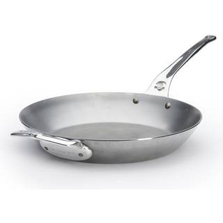 de Buyer Mineral B PRO Pfanne 32 cm - Eisen mit Bienenwachsbeschichtung - Edelstahlgussgriff - Grau