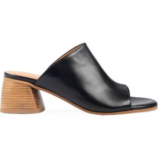 Angulus W Sandal med Skulpturel Træhæl Black 37