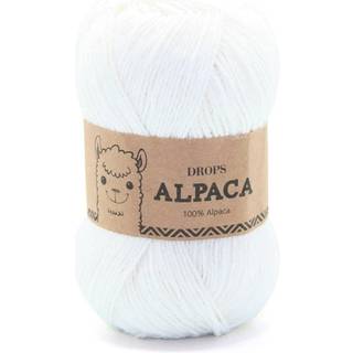 DROPS Alpaca 101 Hvid (Uni Colour) Indhold: 100% superfin alpaca Garngruppe: A (23 - 26 masker) / 5 ply / sport Vægt/længde: 50 g = ca. 167 meter Anbefalede pinde: 3 mm Strikkefasthed: 10 x 10 cm = 24 m x 32 p Håndvask, max 30°C / Tørres fladt / Kan filtes.