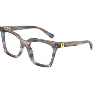 Dolce & Gabbana Kvinde DG3417 3448 Optiske stel Acetat Blå Transparent Firkantet Normal