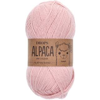 DROPS Alpaca 9033 Jordbærcreme (Uni Colour) Indhold: 100% superfin alpaca Garngruppe: A (23 - 26 masker) / 5 ply / sport Vægt/længde: 50 g = ca. 167 meter Anbefalede pinde: 3 mm Strikkefasthed: 10 x 10 cm = 24 m x 32 p Håndvask, max 30°C / Tørres fladt / Kan filtes.