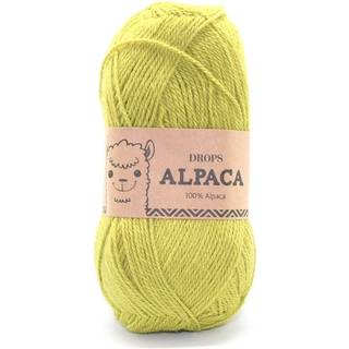DROPS Alpaca 2916 Stærk lime (Uni Colour) Indhold: 100% superfin alpaca Garngruppe: A (23 - 26 masker) / 5 ply / sport Vægt/længde: 50 g = ca. 167 meter Anbefalede pinde: 3 mm Strikkefasthed: 10 x 10 cm = 24 m x 32 p Håndvask, max 30°C / Tørres fladt / Kan filtes.