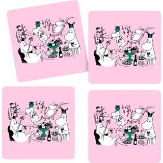 Opto Design Moomin 80 glasunderlag 9x9 cm 4-pak Pink