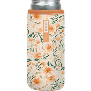 Sok det kan sok muffe til øl & soda isoleret neopren dækning (blush blossoms 12 oz slim kan ærme)