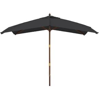 haveparasol med træstang 300x300x273 cm sort